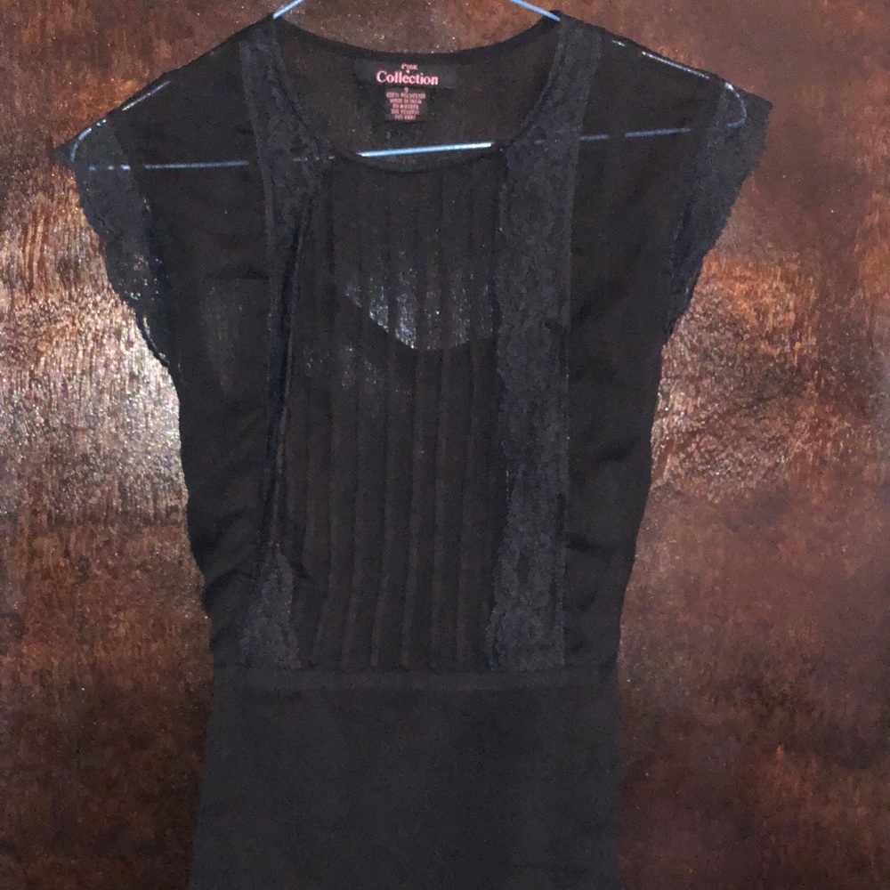 Black sheer dress shirt